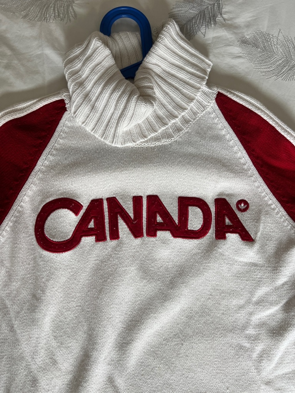 2010 Olympics Hudson’s Bay White and Red "CANADA" Turtleneck Sweater